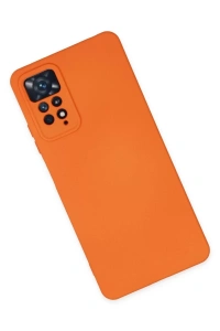 Xiaomi Redmi Note 11 Pro Kılıf Nano içi Kadife Silikon - Turuncu