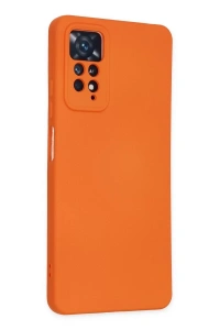 Xiaomi Redmi Note 11 Pro Kılıf Nano içi Kadife Silikon - Turuncu