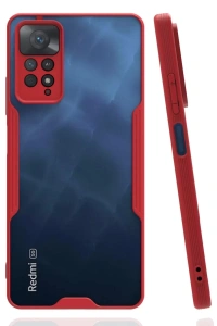Xiaomi Redmi Note 11 Pro Kılıf Platin Silikon - Kırmızı