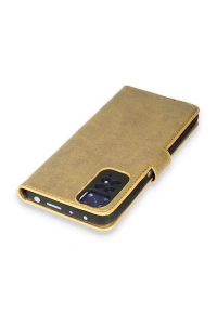 Xiaomi Redmi Note 11 Pro Kılıf Trend S Plus Kapaklı Kılıf - Gold