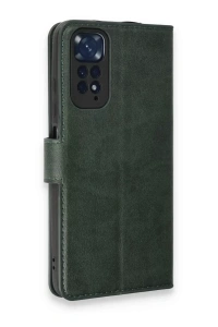 Xiaomi Redmi Note 11 Pro Kılıf Trend S Plus Kapaklı Kılıf - Yeşil