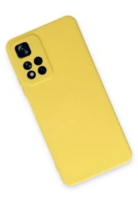 Xiaomi Redmi Note 11 Pro Plus 5G Kılıf Nano içi Kadife Silikon - Sarı