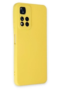 Xiaomi Redmi Note 11 Pro Plus 5G Kılıf Nano içi Kadife Silikon - Sarı