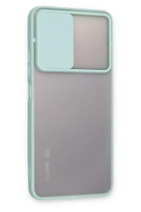 Xiaomi Redmi Note 11 Pro Plus 5G Kılıf Palm Buzlu Kamera Sürgülü Silikon - Turkuaz