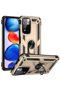 Xiaomi Redmi Note 11 Pro Plus 5G Kılıf Sofya Yüzüklü Silikon Kapak - Gold