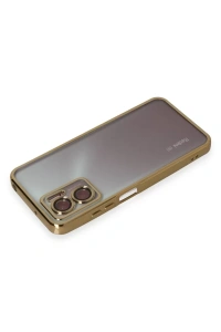 Xiaomi Redmi Note 11E Kılıf Lensli Silikon - Gold