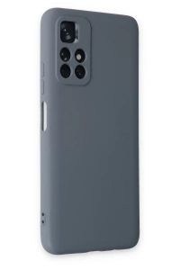 Xiaomi Redmi Note 11T Kılıf Nano içi Kadife Silikon - Gri