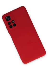 Xiaomi Redmi Note 11T Kılıf Nano içi Kadife Silikon - Kırmızı