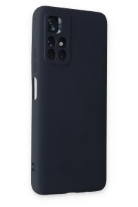 Xiaomi Redmi Note 11T Kılıf Nano içi Kadife Silikon - Lacivert