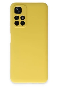 Xiaomi Redmi Note 11T Kılıf Nano içi Kadife Silikon - Sarı