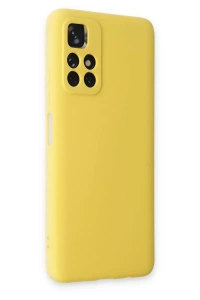 Xiaomi Redmi Note 11T Kılıf Nano içi Kadife Silikon - Sarı