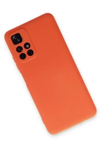 Xiaomi Redmi Note 11T Kılıf Nano içi Kadife Silikon - Turuncu