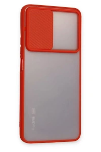 Xiaomi Redmi Note 11T Kılıf Palm Buzlu Kamera Sürgülü Silikon - Kırmızı