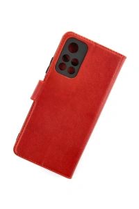 Xiaomi Redmi Note 11T Kılıf Trend S Plus Kapaklı Kılıf - Kırmızı