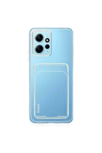 Xiaomi Redmi Note 12 4G Kılıf Kart Şeffaf Silikon - Şeffaf