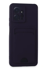 Xiaomi Redmi Note 12 4G Kılıf Kelvin Kartvizitli Silikon - Derin Mor