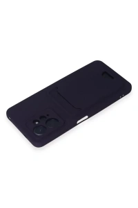 Xiaomi Redmi Note 12 4G Kılıf Kelvin Kartvizitli Silikon - Derin Mor