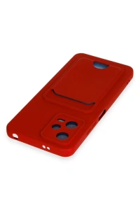 Xiaomi Redmi Note 12 4G Kılıf Kelvin Kartvizitli Silikon - Kırmızı