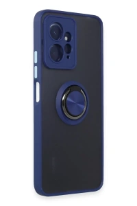 Xiaomi Redmi Note 12 4G Kılıf Montreal Yüzüklü Silikon Kapak - Lacivert