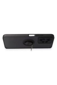 Xiaomi Redmi Note 12 4G Kılıf Montreal Yüzüklü Silikon Kapak - Siyah