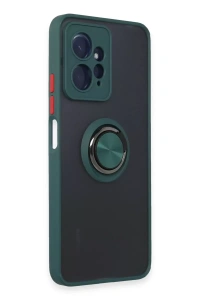 Xiaomi Redmi Note 12 4G Kılıf Montreal Yüzüklü Silikon Kapak - Yeşil