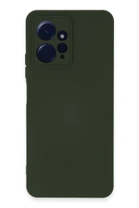 Xiaomi Redmi Note 12 4G Kılıf Nano içi Kadife Silikon - Koyu Yeşil