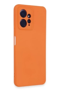 Xiaomi Redmi Note 12 4G Kılıf Nano içi Kadife Silikon - Turuncu