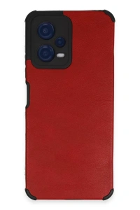 Xiaomi Redmi Note 12 5G Kılıf Loop Deri Silikon - Kırmızı