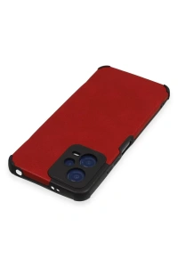 Xiaomi Redmi Note 12 5G Kılıf Loop Deri Silikon - Kırmızı