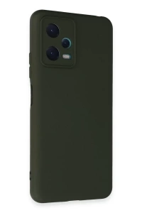 Xiaomi Redmi Note 12 5G Kılıf Nano içi Kadife Silikon - Koyu Yeşil
