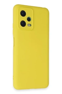 Xiaomi Redmi Note 12 5G Kılıf Nano içi Kadife Silikon - Sarı