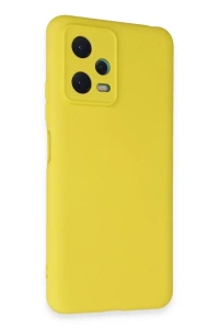 Xiaomi Redmi Note 12 5G Kılıf Nano içi Kadife Silikon - Sarı