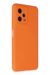 Xiaomi Redmi Note 12 5G Kılıf Nano içi Kadife Silikon - Turuncu