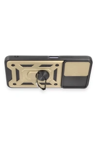Xiaomi Redmi Note 12 5G Kılıf Pars Lens Yüzüklü Silikon - Gold