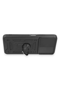 Xiaomi Redmi Note 12 5G Kılıf Pars Lens Yüzüklü Silikon - Siyah