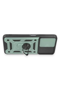 Xiaomi Redmi Note 12 5G Kılıf Pars Lens Yüzüklü Silikon - Yeşil