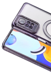 Xiaomi Redmi Note 12 Pro 4G Joke Simli Magneticsafe Kılıf - Derin Mor