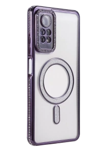 Xiaomi Redmi Note 12 Pro 4G Joke Simli Magneticsafe Kılıf - Derin Mor
