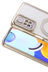 Xiaomi Redmi Note 12 Pro 4G Joke Simli Magneticsafe Kılıf - Gold