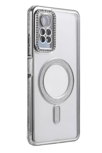 Xiaomi Redmi Note 12 Pro 4G Joke Simli Magneticsafe Kılıf - Gümüş