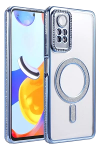 Xiaomi Redmi Note 12 Pro 4G Joke Simli Magneticsafe Kılıf - Mavi