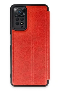 Xiaomi Redmi Note 12 Pro 4G Kılıf Flip Cover - Kırmızı