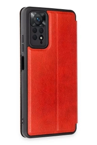 Xiaomi Redmi Note 12 Pro 4G Kılıf Flip Cover - Kırmızı