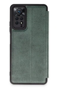 Xiaomi Redmi Note 12 Pro 4G Kılıf Flip Cover - Koyu Yeşil