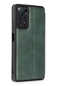 Xiaomi Redmi Note 12 Pro 4G Kılıf Flip Cover - Koyu Yeşil