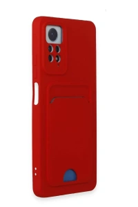 Xiaomi Redmi Note 12 Pro 4G Kılıf Kelvin Kartvizitli Silikon - Kırmızı