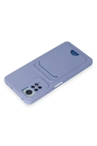 Xiaomi Redmi Note 12 Pro 4G Kılıf Kelvin Kartvizitli Silikon - Lila