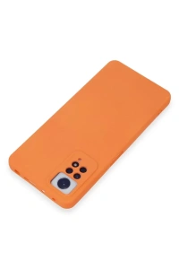 Xiaomi Redmi Note 12 Pro 4G Kılıf Nano içi Kadife Silikon - Turuncu