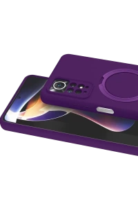 Xiaomi Redmi Note 12 Pro 4G Regal Magsafe Standlı Kapak - Derin Mor
