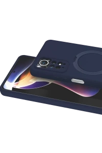 Xiaomi Redmi Note 12 Pro 4G Regal Magsafe Standlı Kapak - Lacivert
